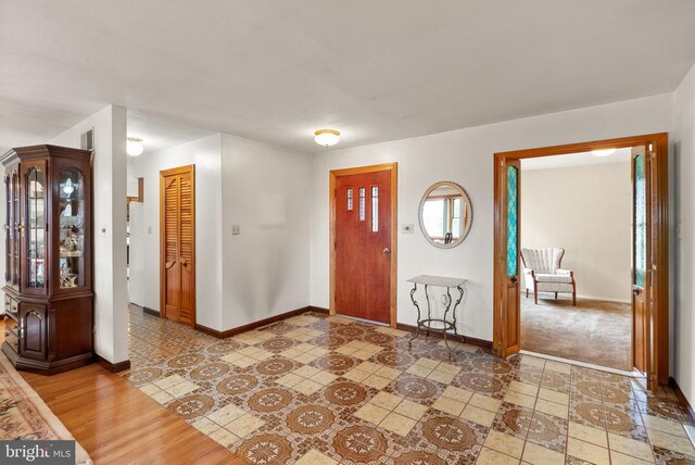 foyer with baseboards