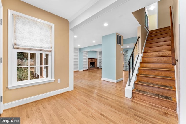 interior space with light wood-type flooring