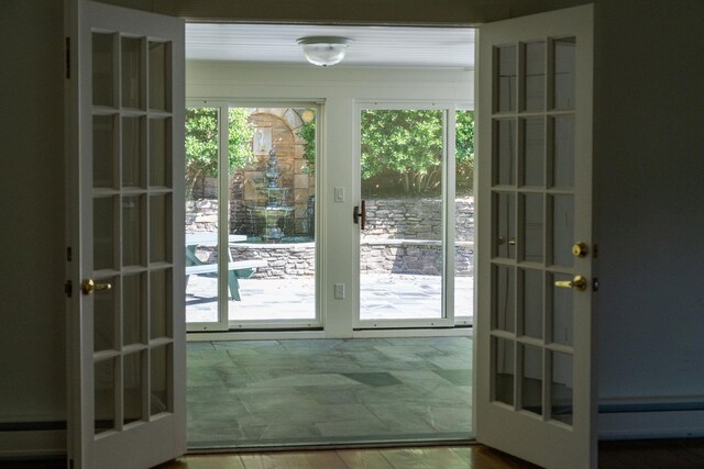 entryway with french doors