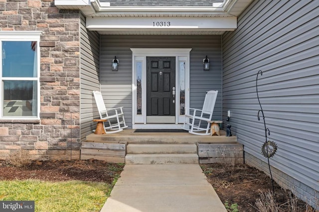 view of doorway to property