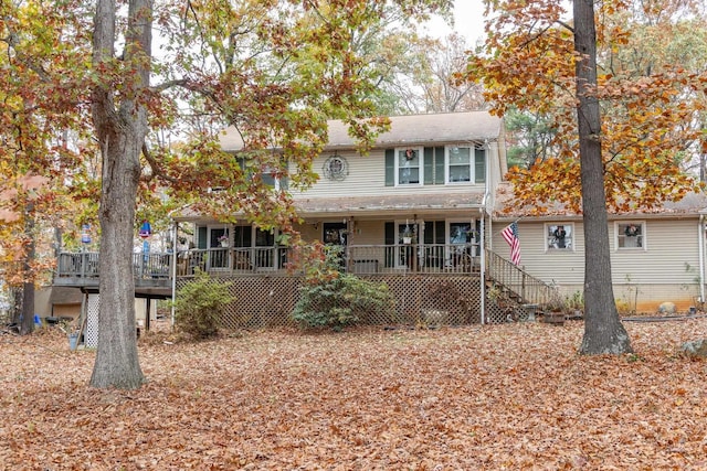 view of front of home with a porch