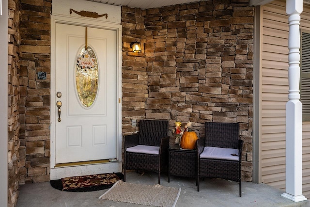 view of doorway to property