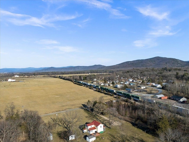 aerial view featuring a mountain view