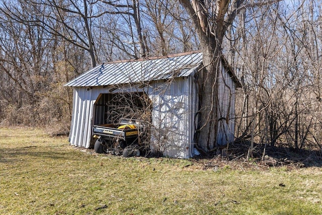 view of shed