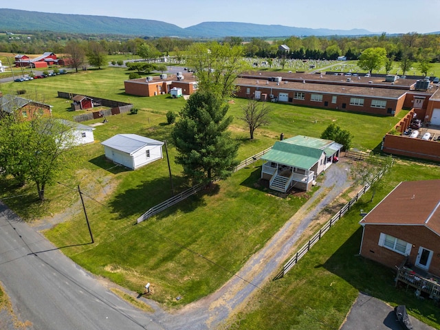 aerial view featuring a mountain view