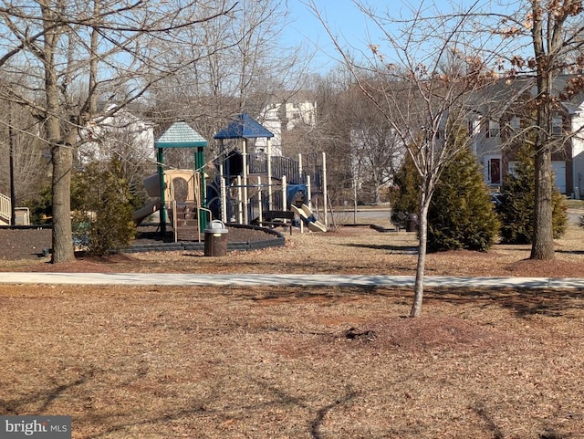 view of community jungle gym