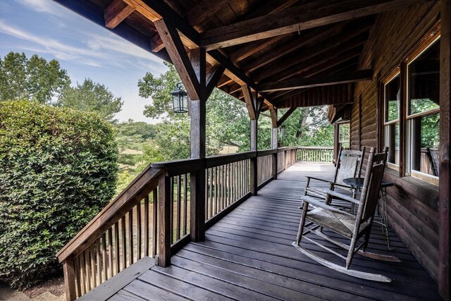 view of wooden terrace