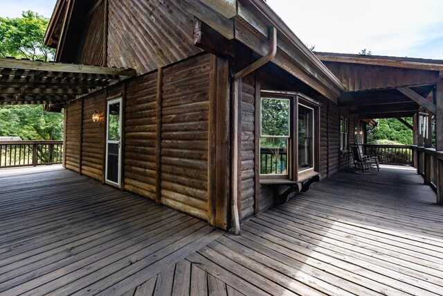 view of wooden deck