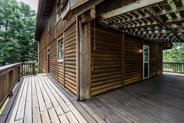 view of wooden deck