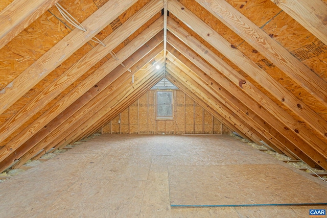 view of attic