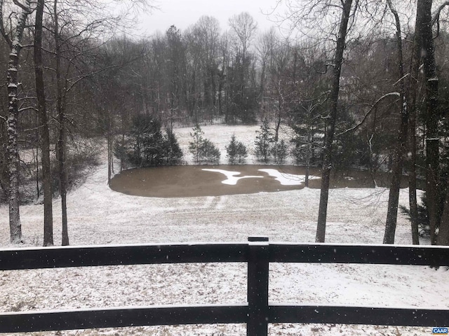 view of snowy yard