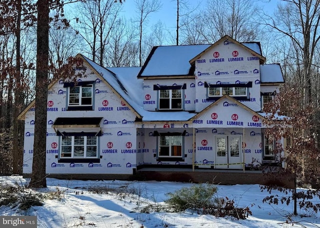 view of unfinished property