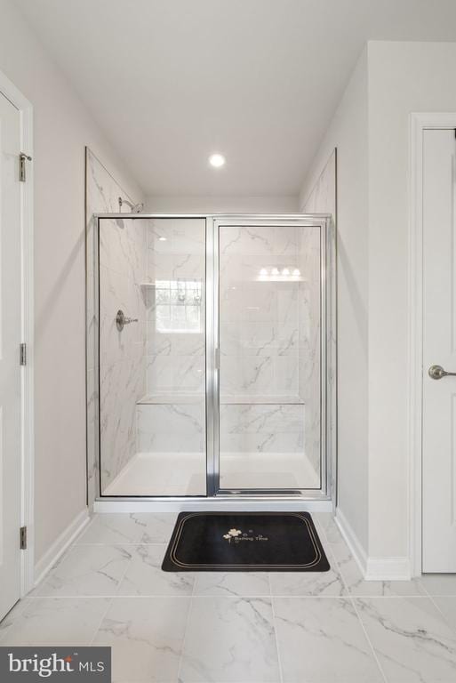 bathroom with walk in shower