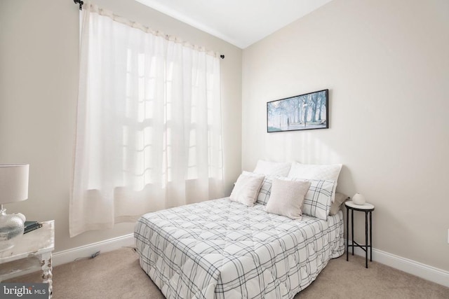 carpeted bedroom with multiple windows