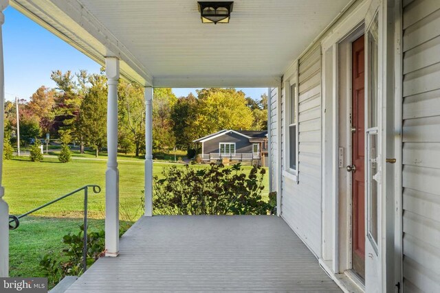 view of patio with covered porch