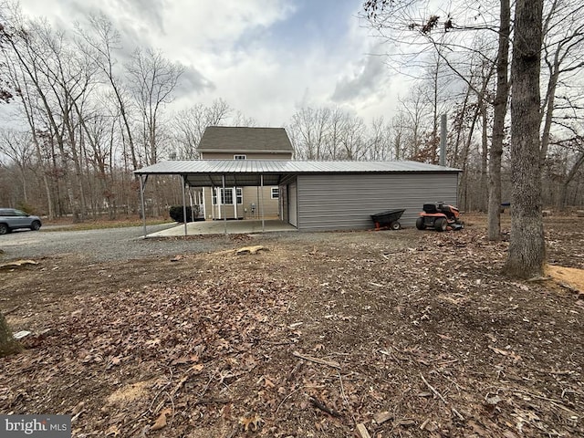 back of house with a porch