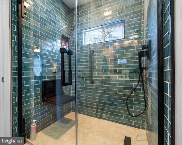 bathroom with walk in shower