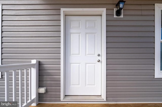 view of doorway to property