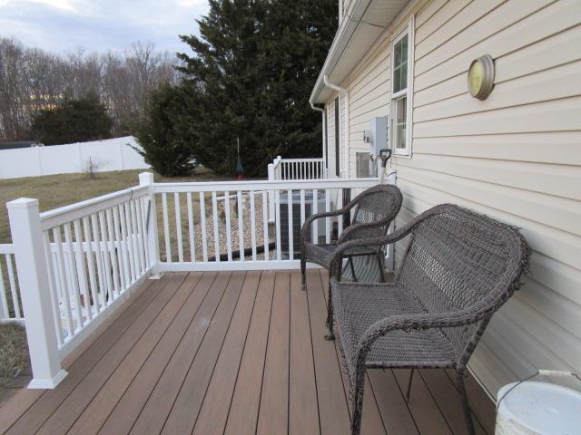 wooden terrace with fence