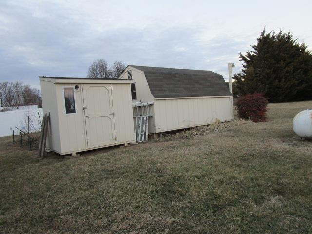 view of shed