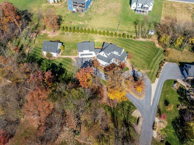 drone / aerial view featuring a rural view