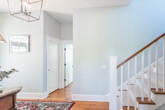 interior space with hardwood / wood-style floors