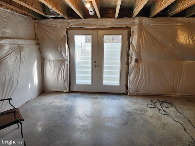 interior space with french doors