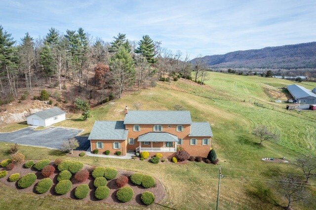 bird's eye view featuring a mountain view