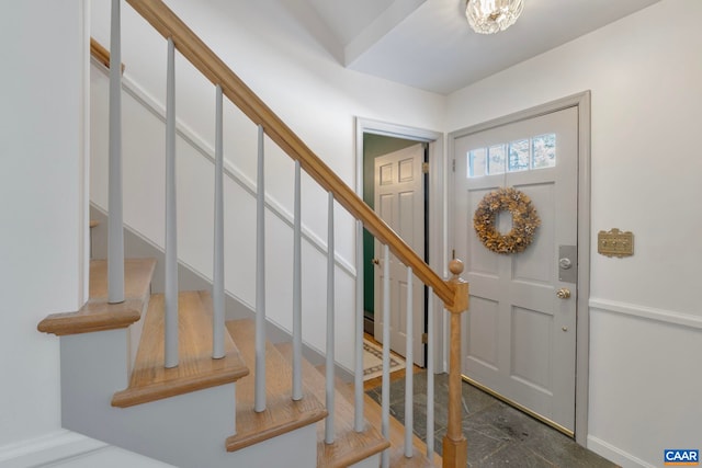 foyer entrance with stairway