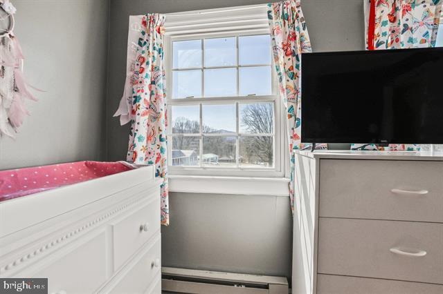 bedroom featuring baseboard heating