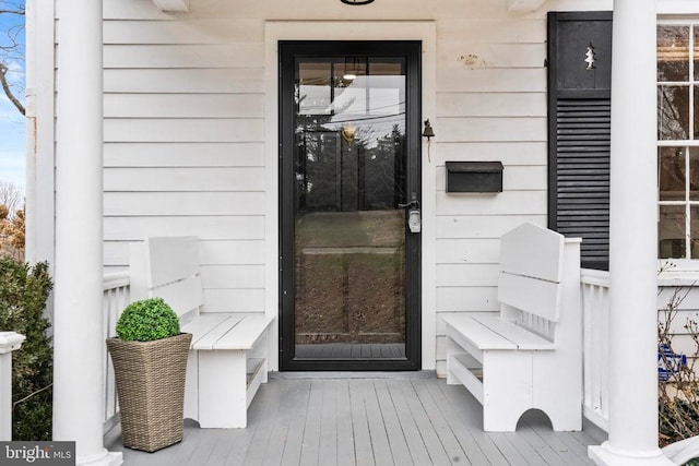 view of doorway to property