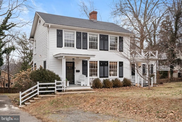 view of colonial home