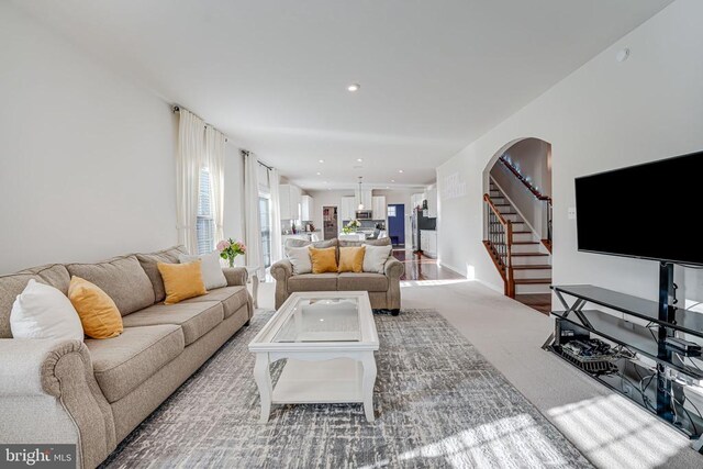 view of carpeted living room