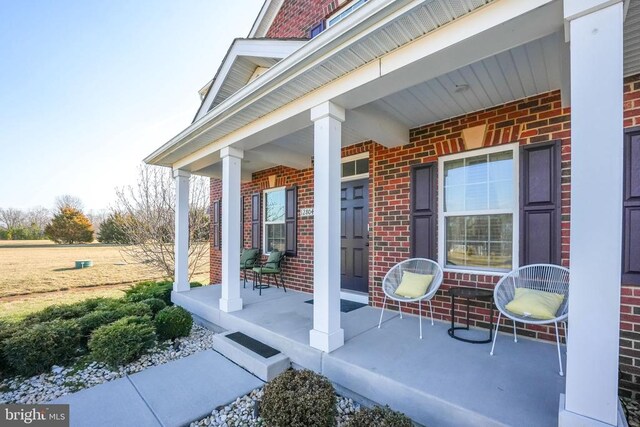 view of patio with a porch