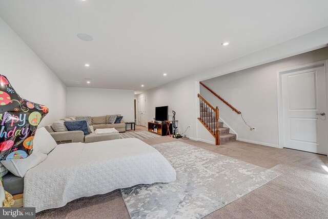 view of carpeted bedroom