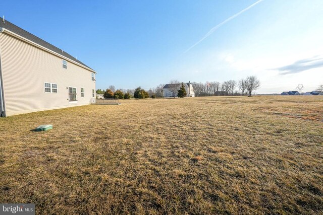 view of yard featuring a rural view