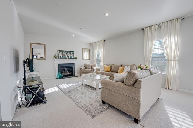 view of carpeted living room