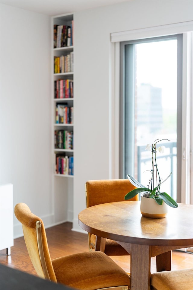 sitting room featuring light wood-style flooring