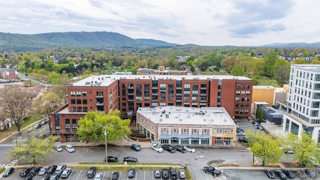 aerial view featuring a mountain view
