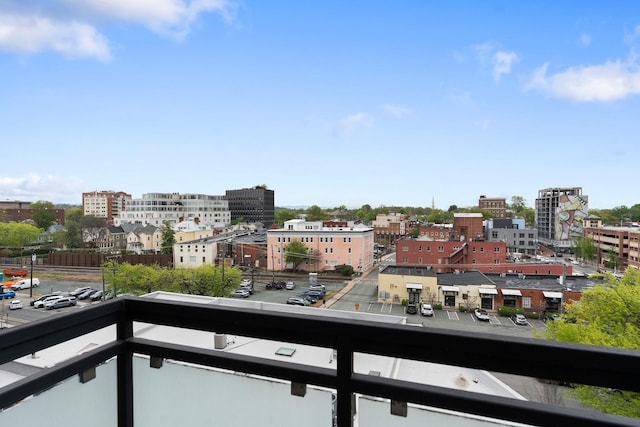 balcony with a city view