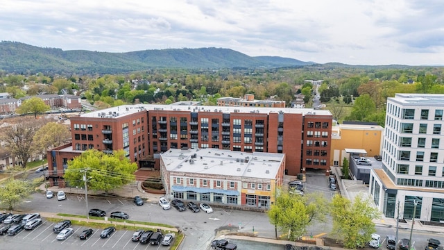 aerial view featuring a mountain view