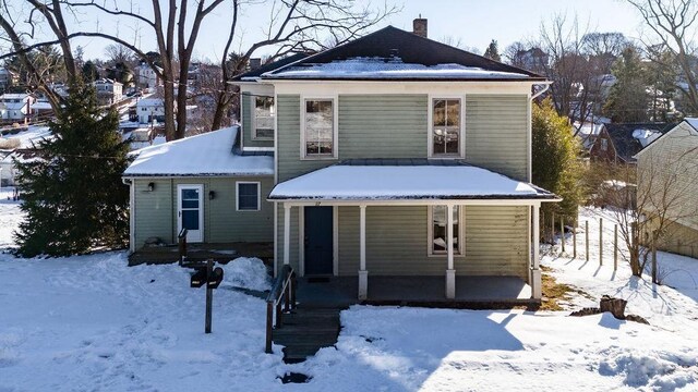 view of front of property with a porch