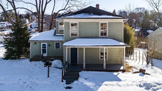 view of front of property with a porch