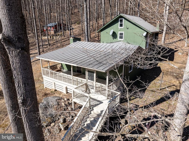 view of outdoor structure featuring a porch