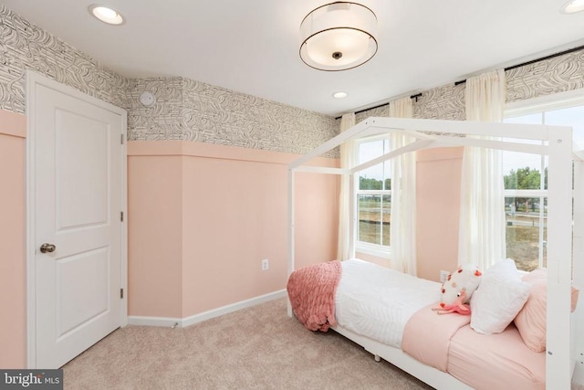 view of carpeted bedroom