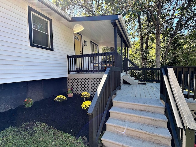 exterior space featuring a porch