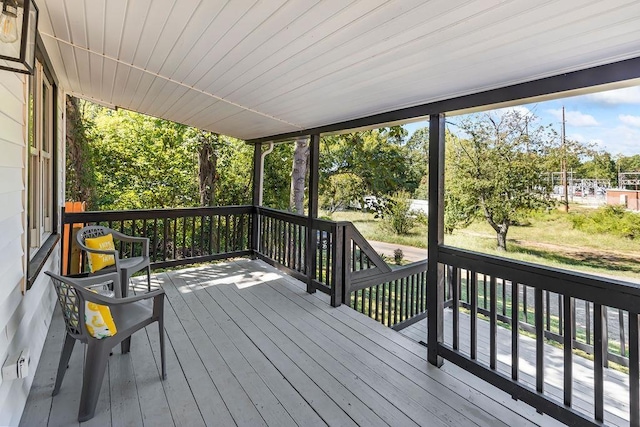 view of wooden deck