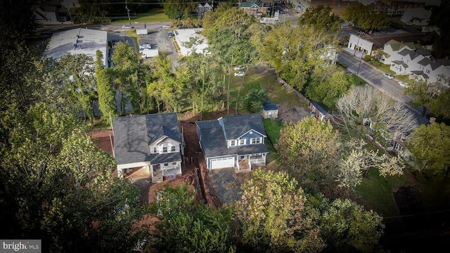 birds eye view of property featuring a residential view