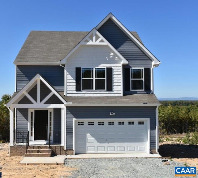 craftsman-style house with a garage