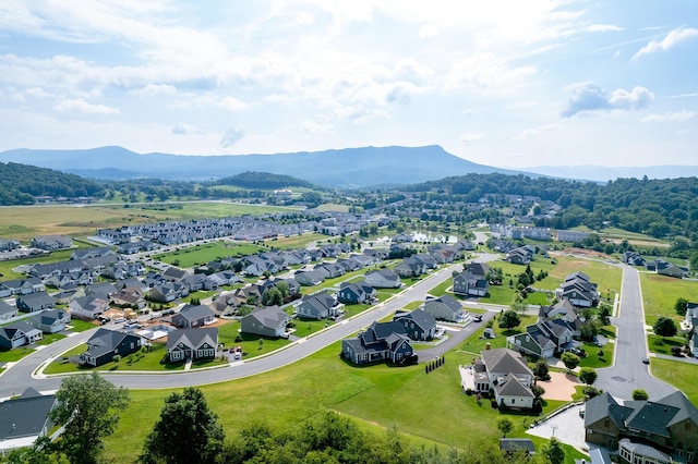 aerial view featuring a mountain view